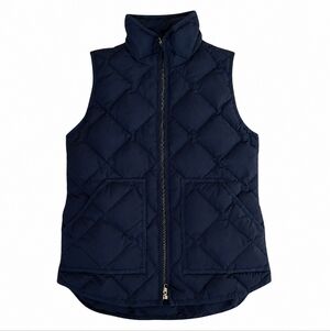 XXS Down Filled J Crew Puffer Vest  Diamond Quilted in Navy Women's